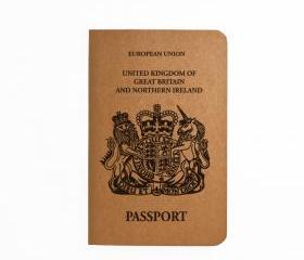 UK Passport - Handmade Notebook - Patriotic